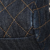 【6ic3423】シャネル ハンドバッグ マトラッセ チェーンショルダー デニム ネイビー シャンパンゴールド金具 2wayバッグ【中古】レディース