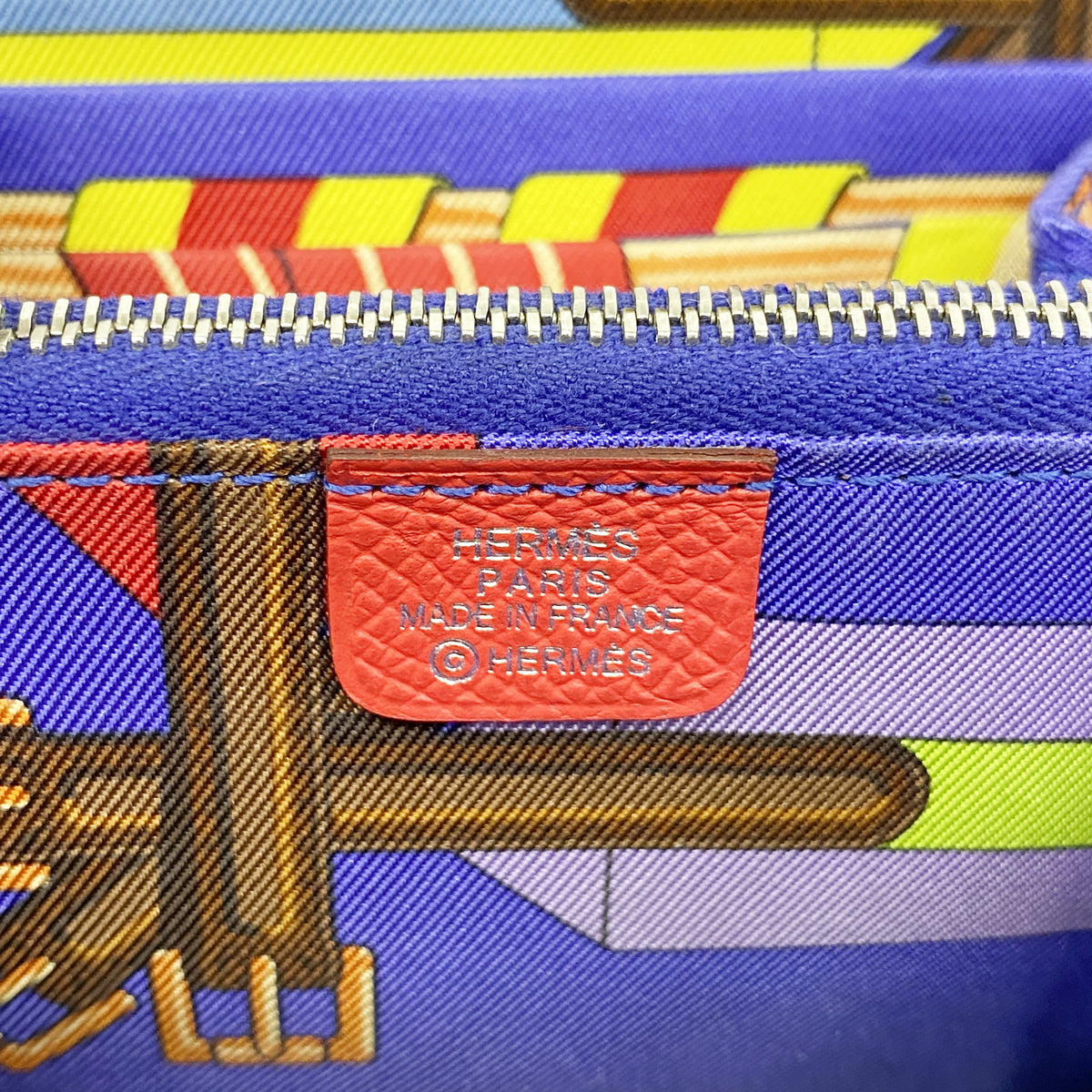 【6ic3535】エルメス コインケース アザップシルクインコンパクト ヴォーエプソン ブーゲンビリア シルバー金具 □P刻印【中古】メンズ レディース ユニセックス