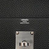 【6ic3560】エルメス ショルダーバッグ ケリーメッセンジャーPM トゴ ブラック シルバー金具 G刻印【中古】レディース