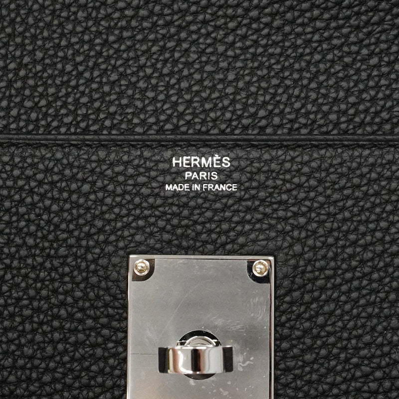 【6ic3560】エルメス ショルダーバッグ ケリーメッセンジャーPM トゴ ブラック シルバー金具 G刻印【中古】レディース