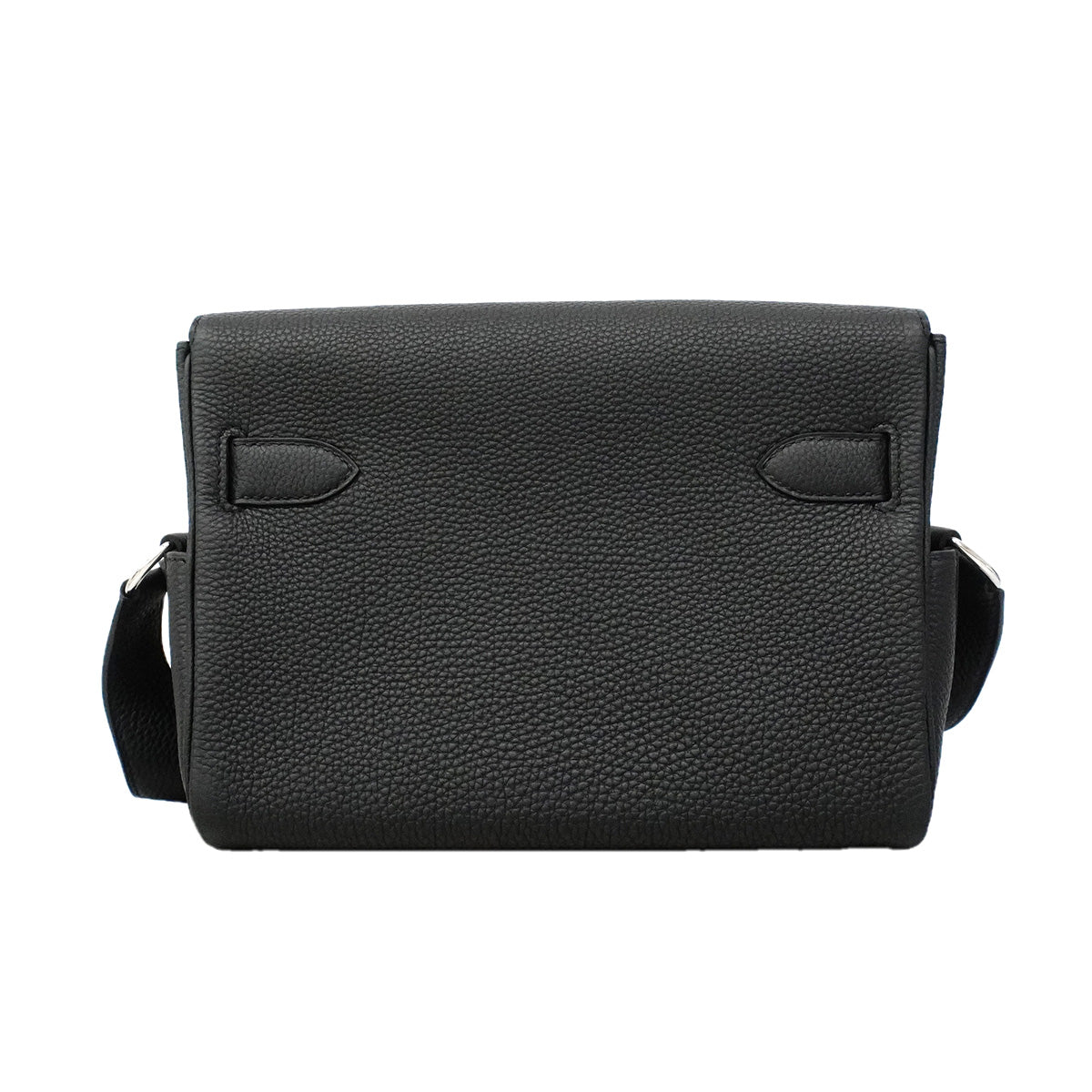 【6ic3560】エルメス ショルダーバッグ ケリーメッセンジャーPM トゴ ブラック シルバー金具 G刻印【中古】レディース