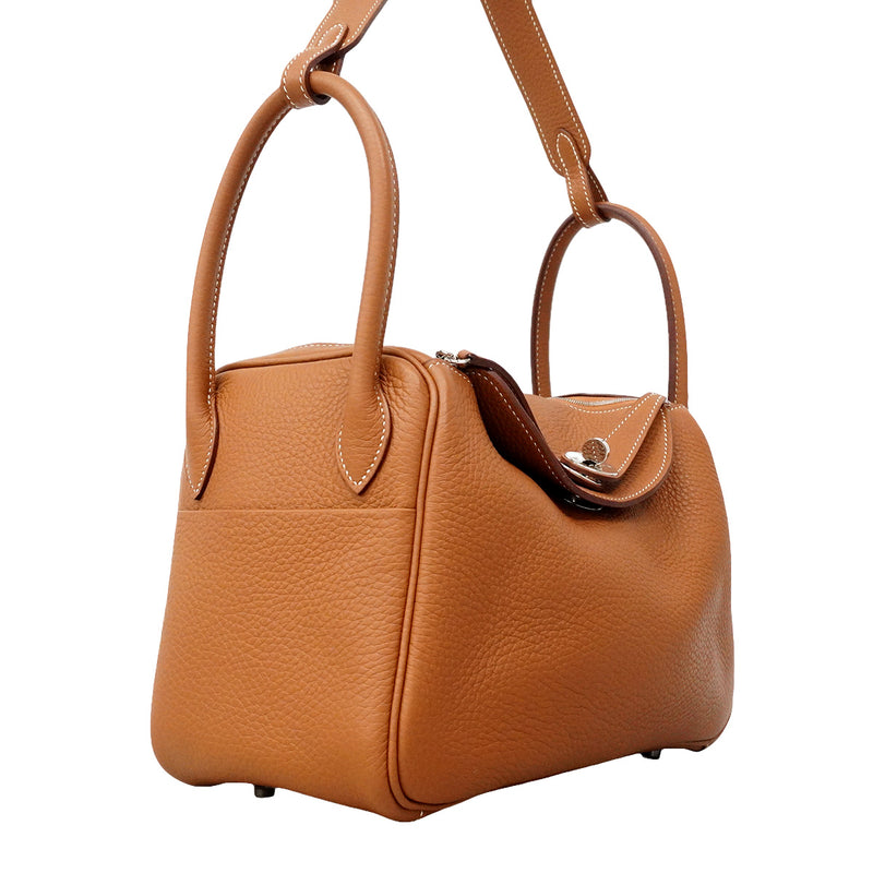 【6ic3561】エルメス ハンドバッグ リンディ26 トリヨンクレマンス ゴールド シルバー金具 K刻印 2wayバッグ【中古】レディース