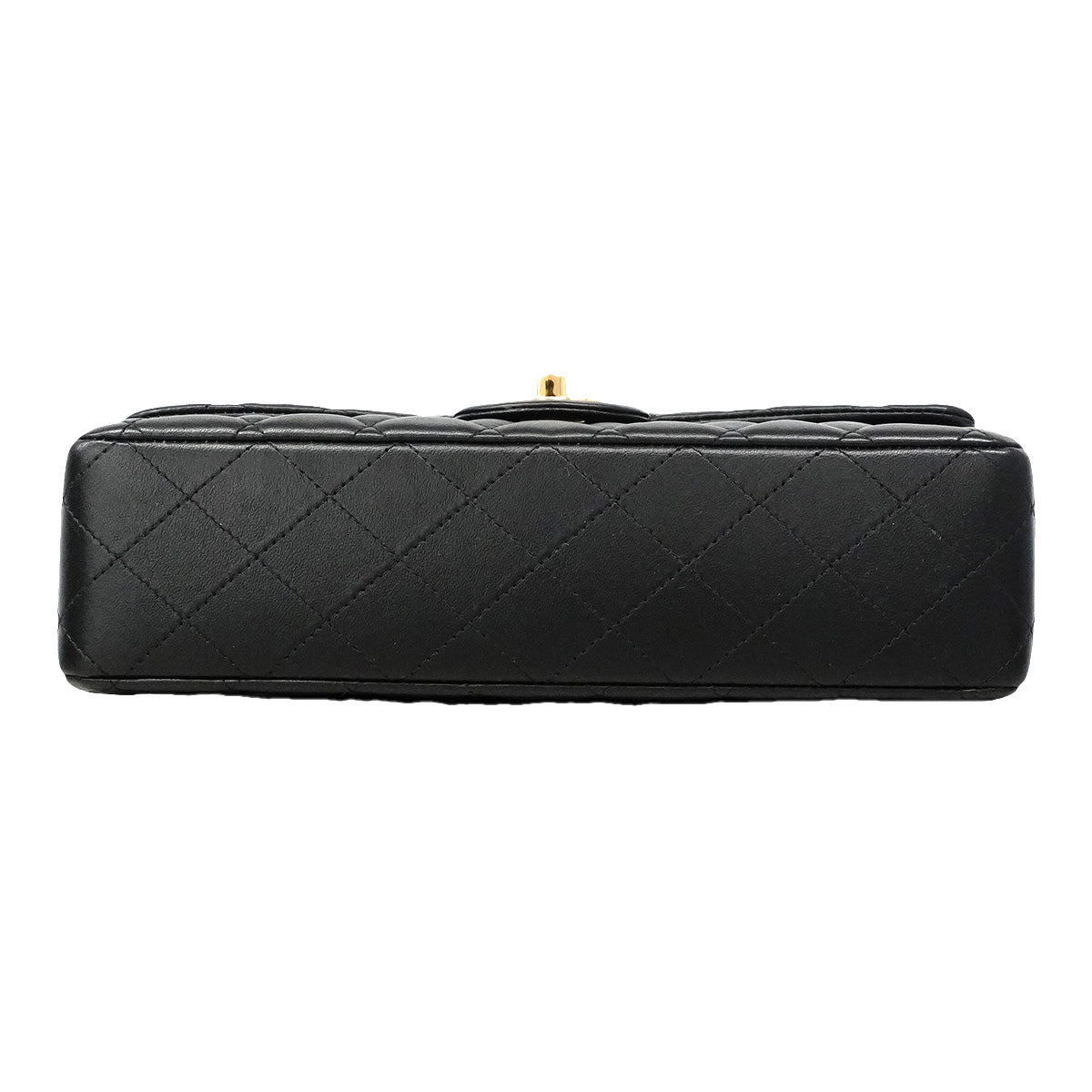 【6ic3562】シャネル ショルダーバッグ マトラッセ Wフラップ Wチェーン ラムスキン ブラック ゴールド金具【中古】レディース