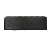 【6ic3563】シャネル ショルダーバッグ デカマトラッセ Wフラップ Wチェーン ラムスキン ブラック ゴールド金具【中古】レディース