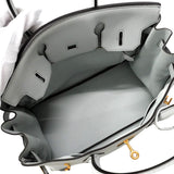 【6ic3564】エルメス ハンドバッグ バーキン30 トリヨンクレマンス ブルーペール ゴールド金具 Y刻印【中古】レディース