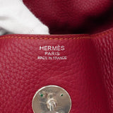 【6ic3565】エルメス ハンドバッグ リンディ34 トリヨンクレマンス ルビー シルバー金具 □O刻印 2wayバッグ【中古】レディース