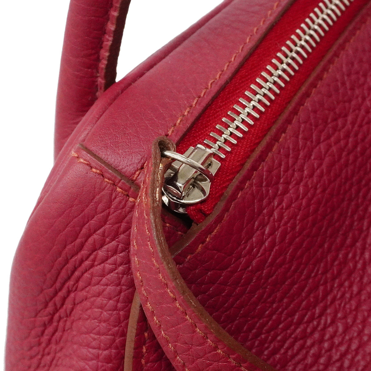 【6ic3565】エルメス ハンドバッグ リンディ34 トリヨンクレマンス ルビー シルバー金具 □O刻印 2wayバッグ【中古】レディース