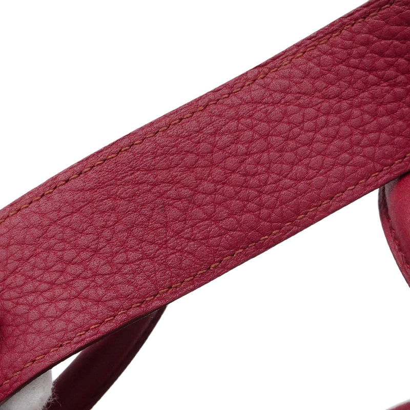 【6ic3565】エルメス ハンドバッグ リンディ34 トリヨンクレマンス ルビー シルバー金具 □O刻印 2wayバッグ【中古】レディース