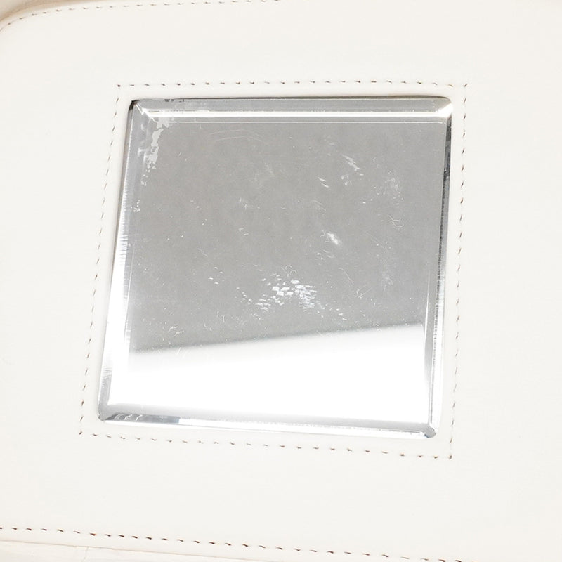 【6ic3576】シャネル バニティバッグ マトラッセ チェーンショルダー キャビアスキン ホワイト シャンパンゴールド金具 2wayバッグ【中古】レディース