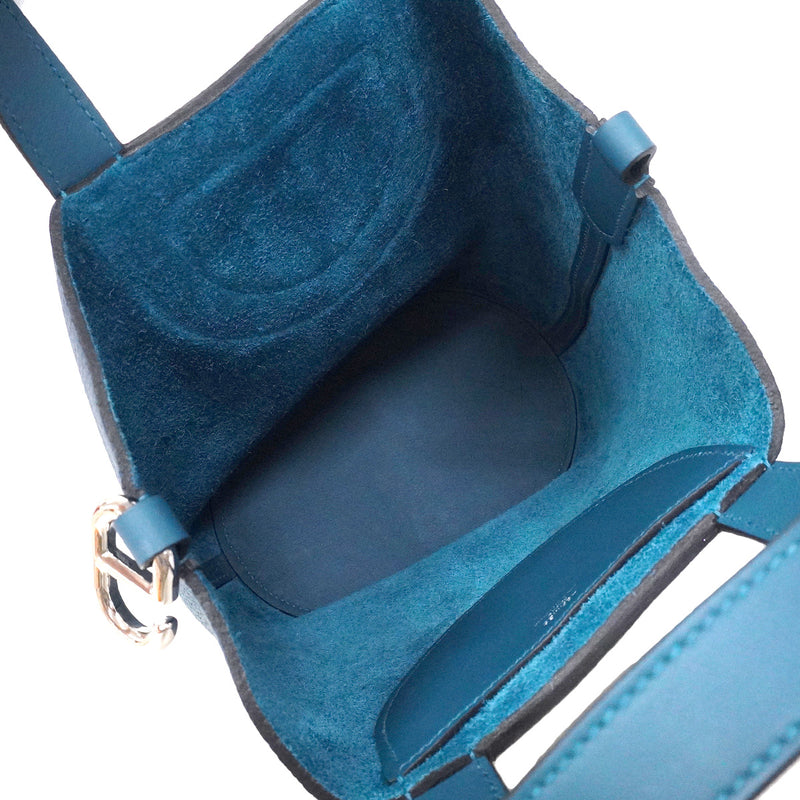 【6ic3578】エルメス ハンドバッグ インザループ18 トリヨンクレマンス ブルータイ シルバー金具 K刻印【中古】レディース