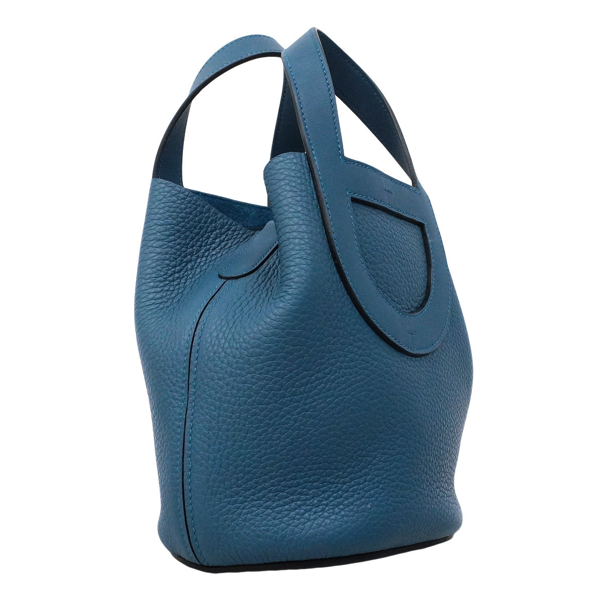 【6ic3578】エルメス ハンドバッグ インザループ18 トリヨンクレマンス ブルータイ シルバー金具 K刻印【中古】レディース