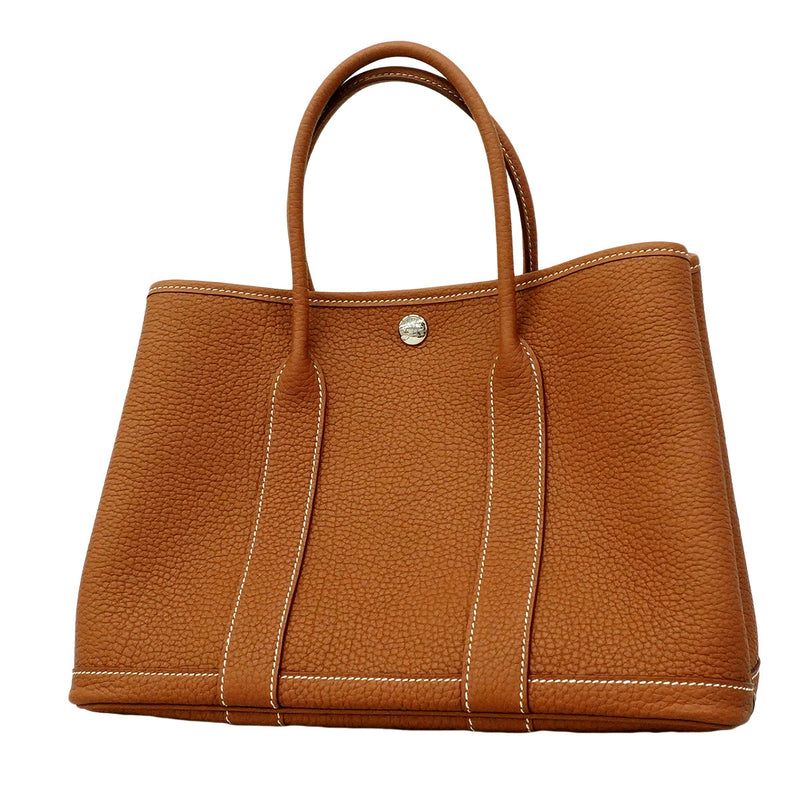 【6ic3579】エルメス トートバッグ ガーデンパーティTPM ネゴンダ ゴールド シルバー金具 G刻印【中古】レディース
