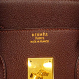 【6ic3580】エルメス ハンドバッグ バーキン35 トゴ ノアゼット ゴールド金具 □A刻印【中古】レディース