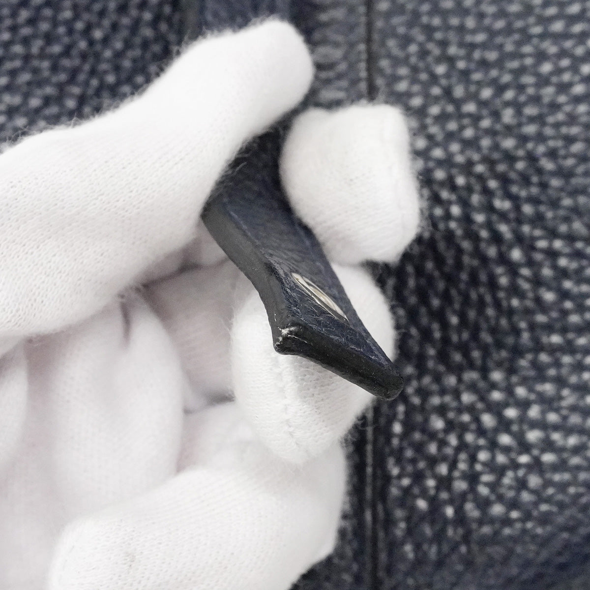 【6ic3595】エルメス ハンドバッグ ピコタンロックMM トリヨンクレマンス ブルーネイビー シルバー金具 X刻印【中古】レディース