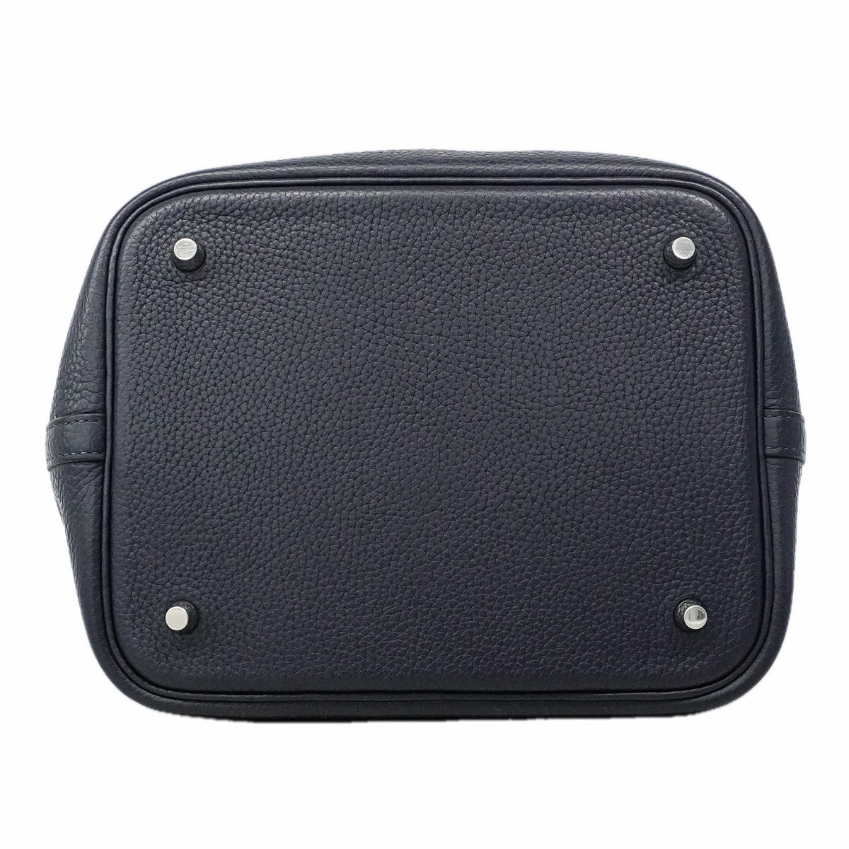 【6ic3595】エルメス ハンドバッグ ピコタンロックMM トリヨンクレマンス ブルーネイビー シルバー金具 X刻印【中古】レディース