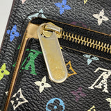 【6ic3618】ルイヴィトン 三つ折り長財布 モノグラム・マルチカラー ポルトフォイユウジュニ M60054 ノワール【中古】レディース