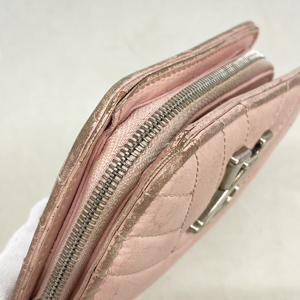 【6ic3637】ルイヴィトン 財布 ニューウェーブ ジプトコンパクトウォレット M63791 スムージーピンク【中古】レディース