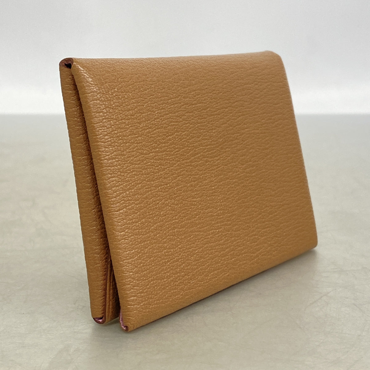 【6ic3640】エルメス コインケース カルヴィデュオ シェブルミゾル チャイ/モーヴシルべストル シルバー金具 U刻印【中古】レディース