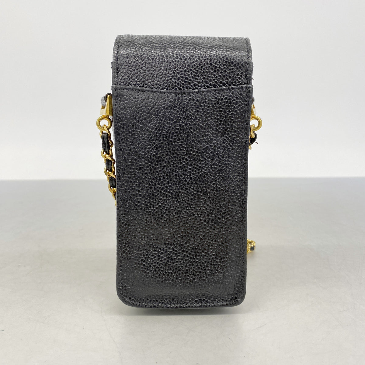 【6ic3659】シャネル ショルダーバッグ チェーンショルダー キャビアスキン ブラック ゴールド金具【中古】レディース