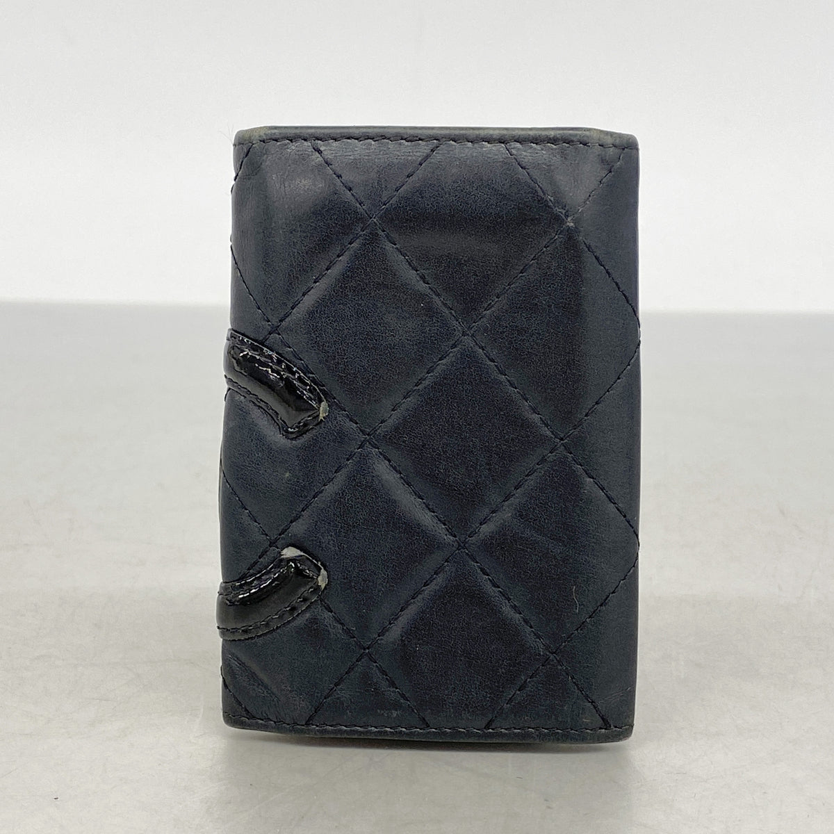 【6ic3662】シャネル キーケース カンボン ラムスキン ブラック シルバー金具【中古】レディース
