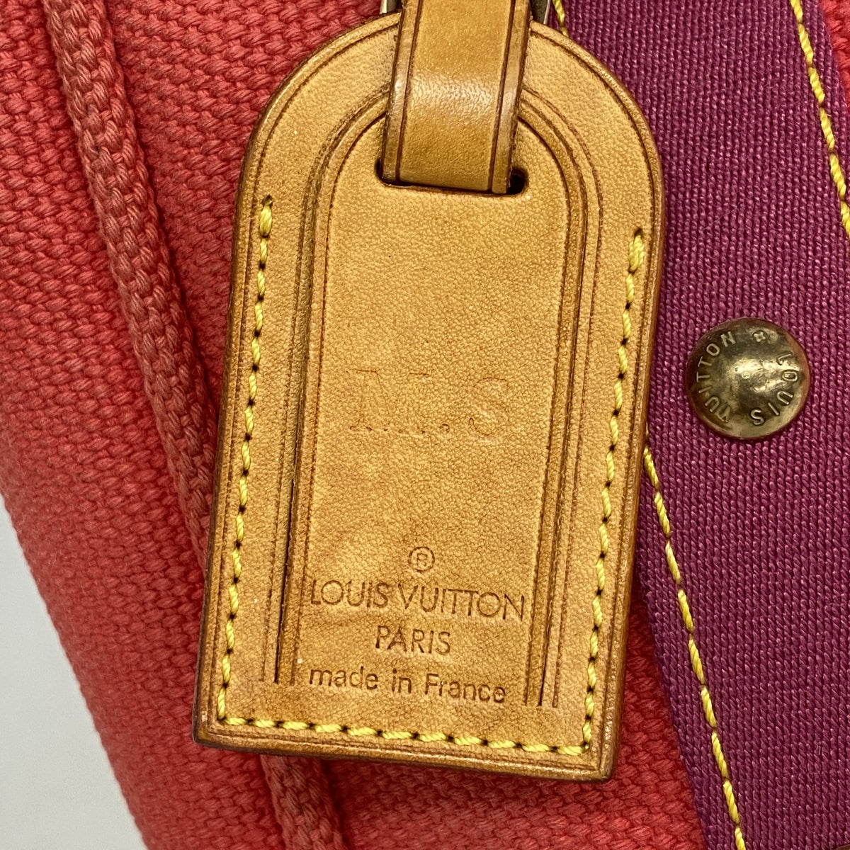 【6ic3676】ルイヴィトン トートバッグ アンティグア カバMM M40034 ルージュ【中古】レディース