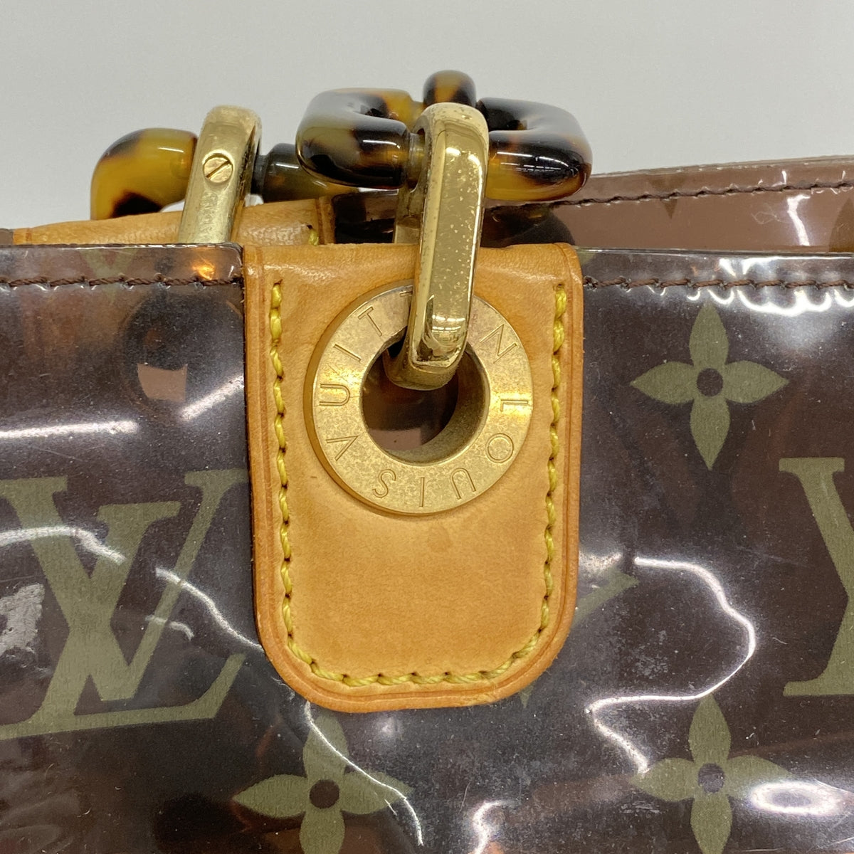 【6ic3677】ルイヴィトン トートバッグ モノグラム・ビニール カバアンブルMM M92501 ブラウン【中古】レディース