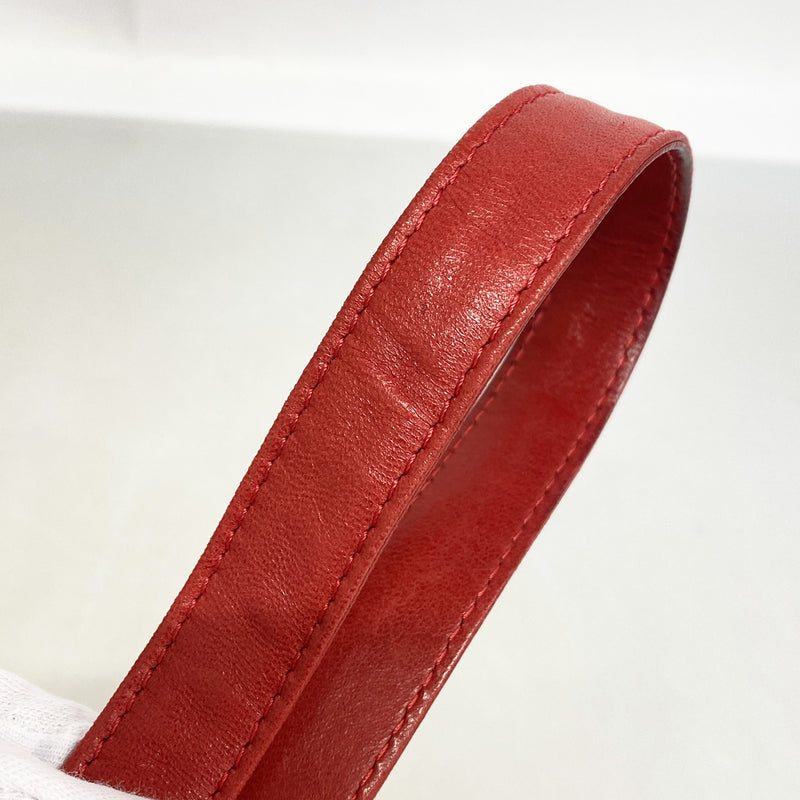 【6ic3731】フェンディ ハンドバッグ スウェード レッド ゴールド金具【中古】レディース