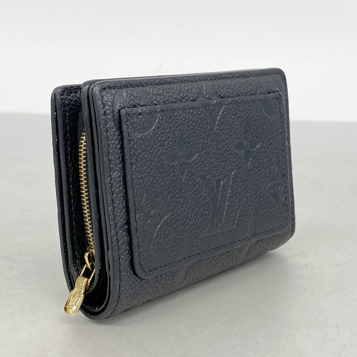 【6ic3740】ルイヴィトン 財布 モノグラム・アンプラント ポルトフォイユクレア M80151 ノワール【中古】レディース