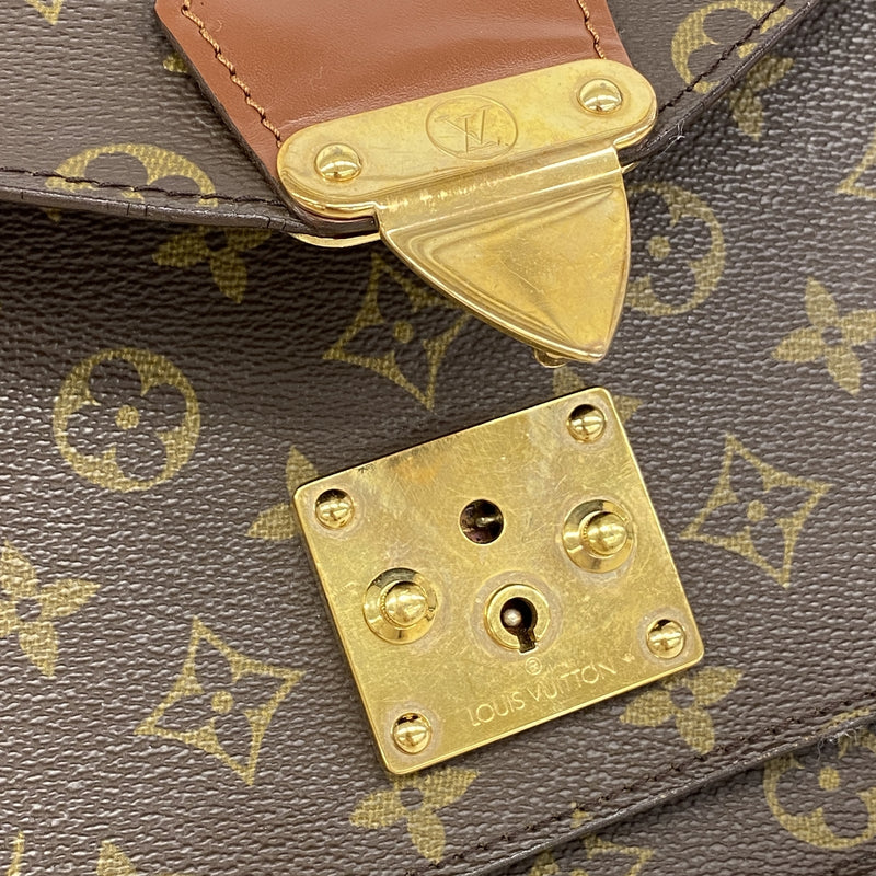 【6ic3754】ルイヴィトン ハンドバッグ モノグラム モンソー28 M51185 ブラウン 2wayバッグ【中古】レディース