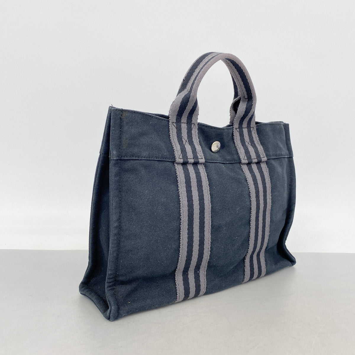 【6ic3761】エルメス トートバッグ フールトゥPM キャンバス ブラック シルバー金具【中古】メンズ レディース ユニセックス