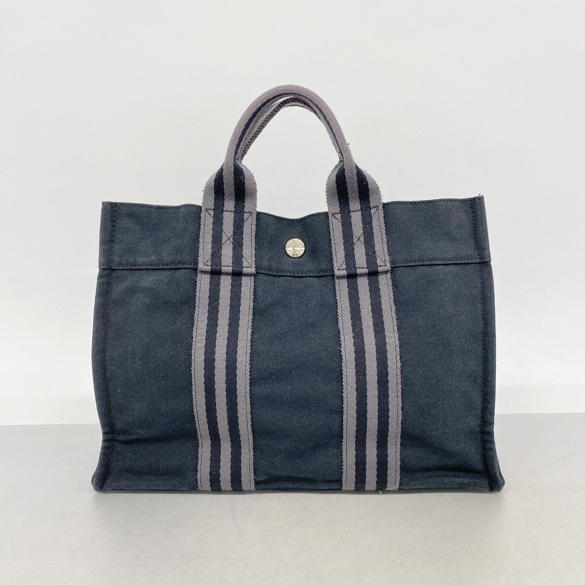 【6ic3761】エルメス トートバッグ フールトゥPM キャンバス ブラック シルバー金具【中古】メンズ レディース ユニセックス