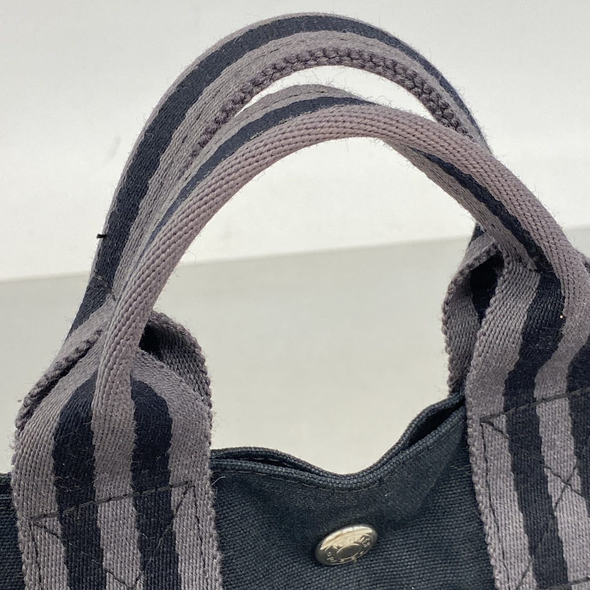 【6ic3761】エルメス トートバッグ フールトゥPM キャンバス ブラック シルバー金具【中古】メンズ レディース ユニセックス