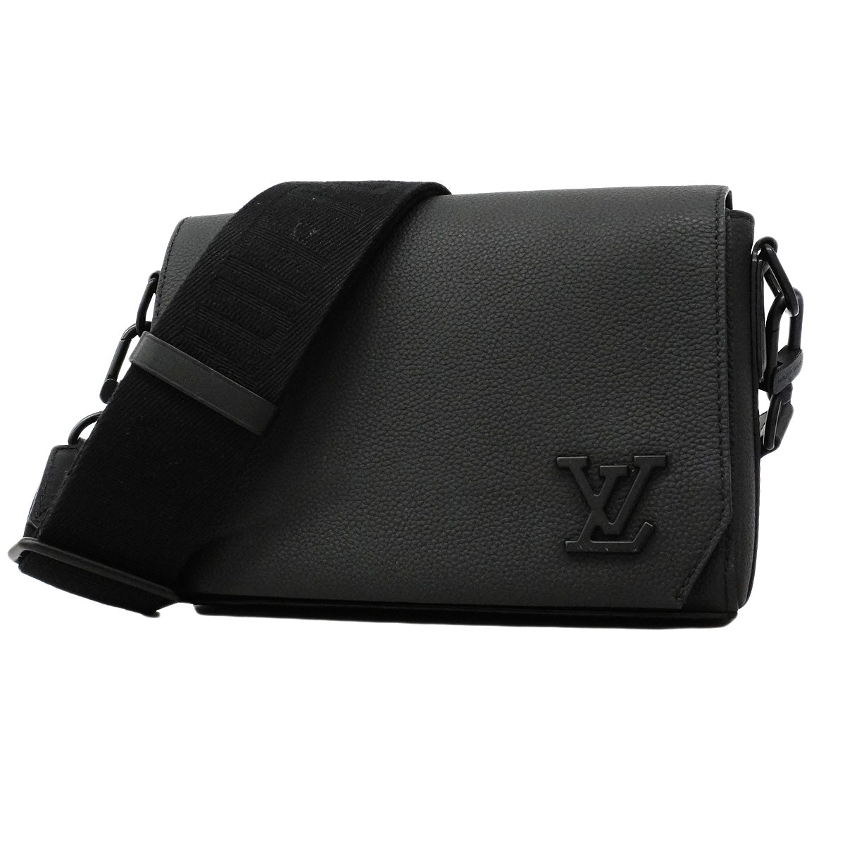 【6ic3782】ルイヴィトン ショルダーバッグ LVアエログラム テイクオフメッセンジャーPM M24769 ノワール【中古】メンズ