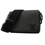 【6ic3782】ルイヴィトン ショルダーバッグ LVアエログラム テイクオフメッセンジャーPM M24769 ノワール【中古】メンズ