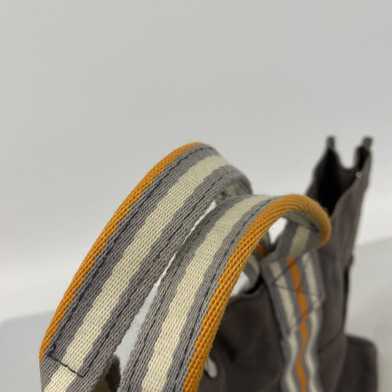 【6ic3788】エルメス トートバッグ フールトゥMM キャンバス グレー シルバー金具【中古】メンズ レディース ユニセックス
