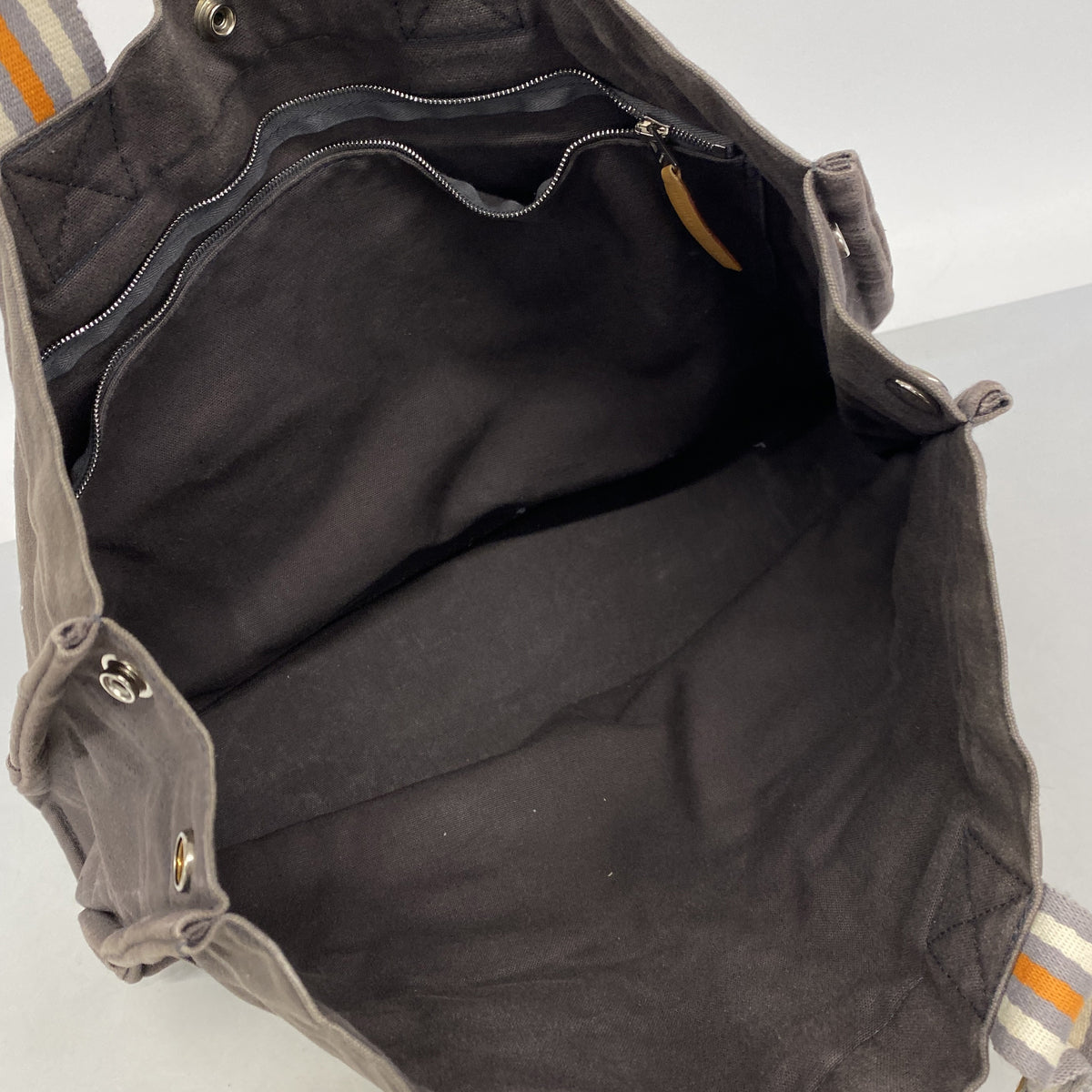 【6ic3788】エルメス トートバッグ フールトゥMM キャンバス グレー シルバー金具【中古】メンズ レディース ユニセックス