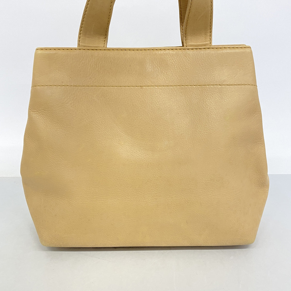 【6ic3789】シャネル トートバッグ レザー ベージュ ゴールド金具【中古】レディース