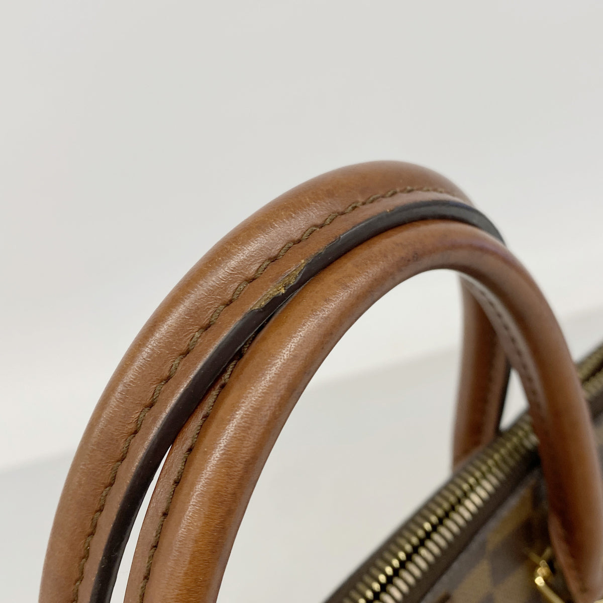 【6ic3793】ルイヴィトン トートバッグ ダミエ ベルモント N63169 エベヌ【中古】レディース