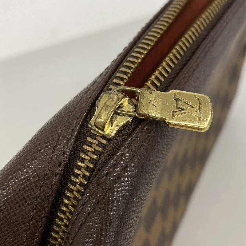 【6ic3794】ルイヴィトン ポーチ ダミエ トゥルーストワレット N47623 エベヌ【中古】レディース