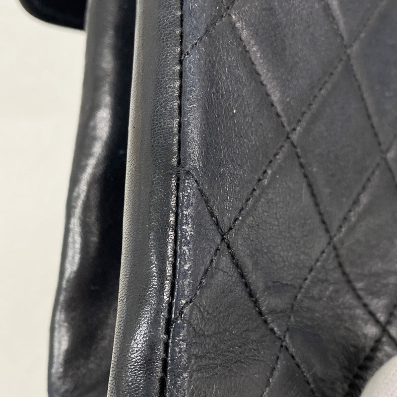 【6ic3821】シャネル ショルダーバッグ ミニマトラッセ チェーンショルダー ラムスキン ブラック ゴールド金具【中古】レディース