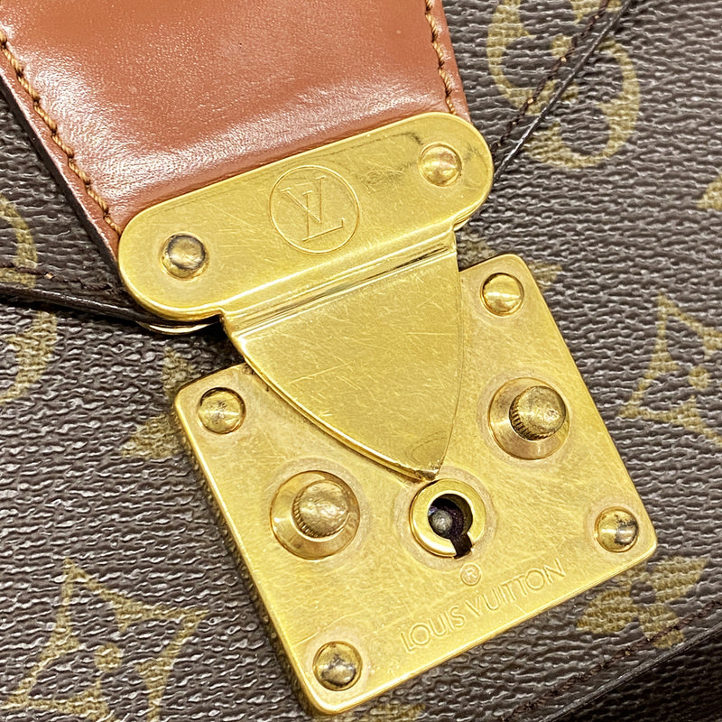 【6ic3838】ルイヴィトン ハンドバッグ モノグラム モンソー26 M51187 ブラウン 2wayバッグ【中古】レディース