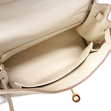 【6ic3848-g】エルメス ハンドバッグ ケリー25 トゴ クレ ゴールド金具 U刻印 2wayバッグ【中古】レディース