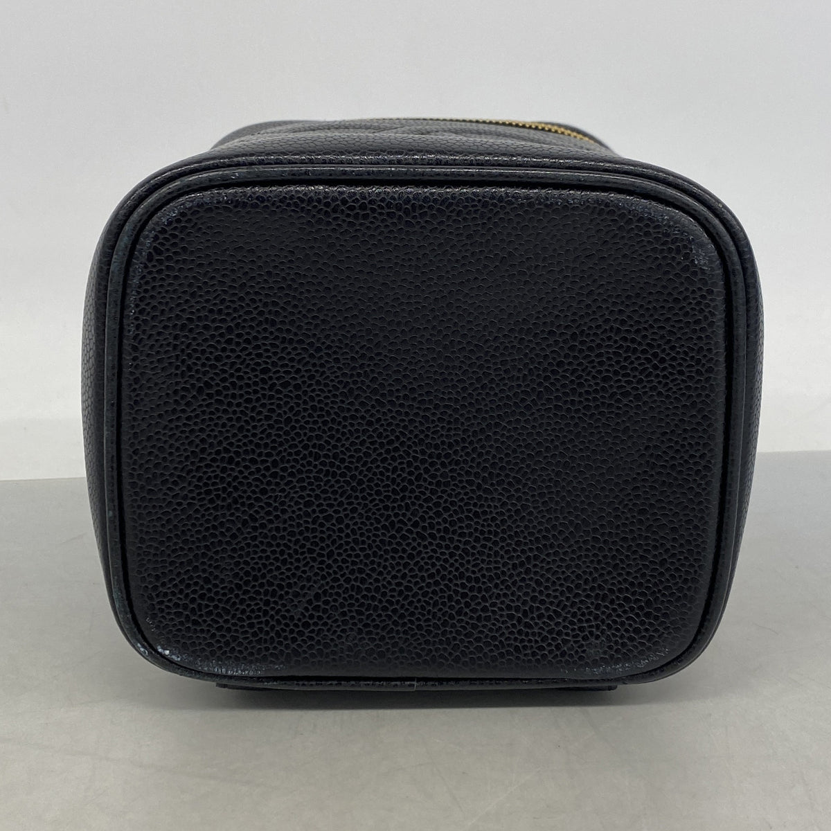 【6ic3850】シャネル バニティバッグ キャビアスキン ブラック ゴールド金具【中古】レディース
