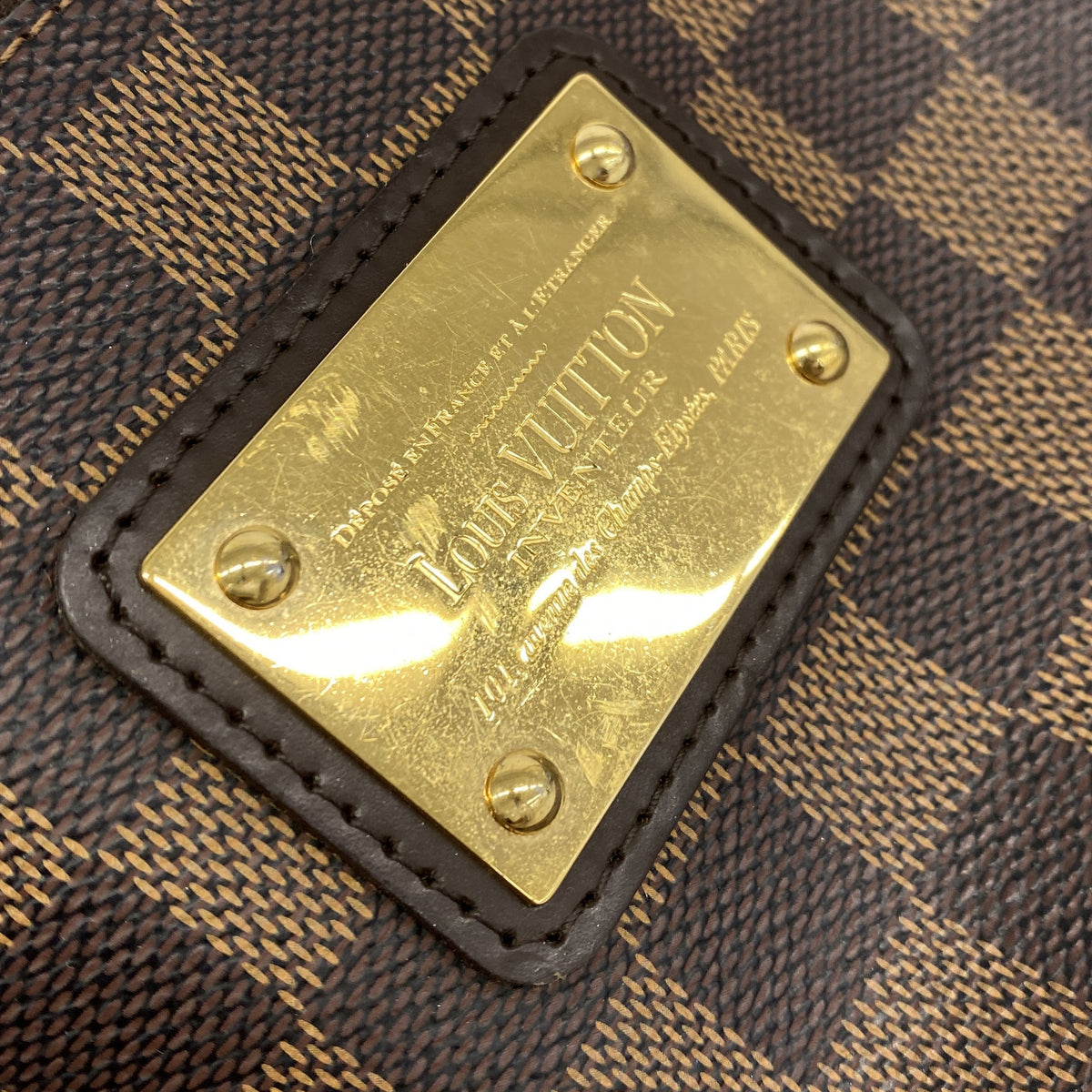 【6ic3857】ルイヴィトン ハンドバッグ ダミエ エヴァ N55213 エベヌ 2wayバッグ【中古】レディース