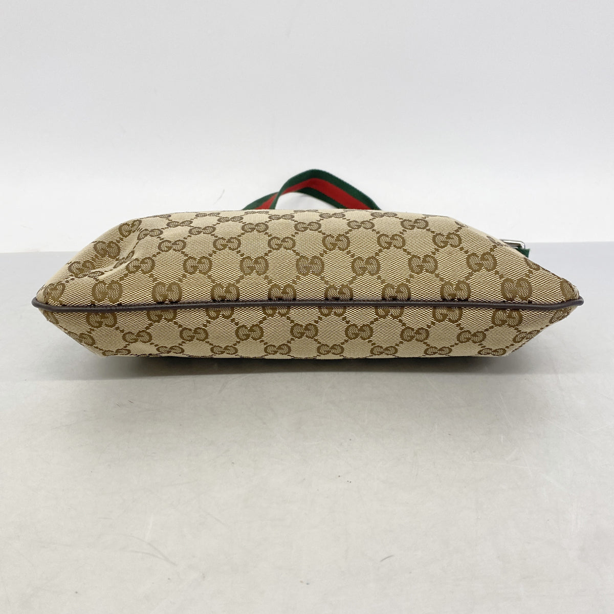 【6ic3858】グッチ ショルダーバッグ GGキャンバス/シェリーライン 189749 キャンバス ブラウン シルバー金具【中古】レディース
