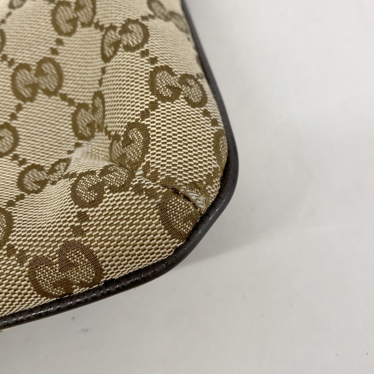 【6ic3858】グッチ ショルダーバッグ GGキャンバス/シェリーライン 189749 キャンバス ブラウン シルバー金具【中古】レディース