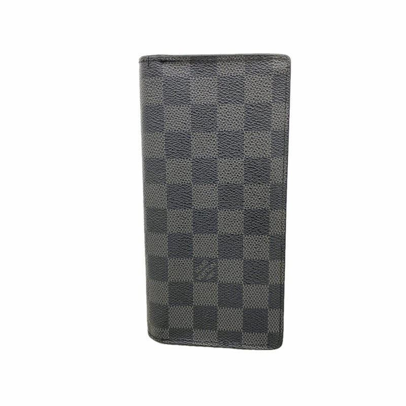 【6ic3866】ルイヴィトン 長財布 ダミエ・グラフィット ポルトフォイユブラザ N62665 ブラック【中古】メンズ