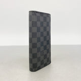 【6ic3866】ルイヴィトン 長財布 ダミエ・グラフィット ポルトフォイユブラザ N62665 ブラック【中古】メンズ
