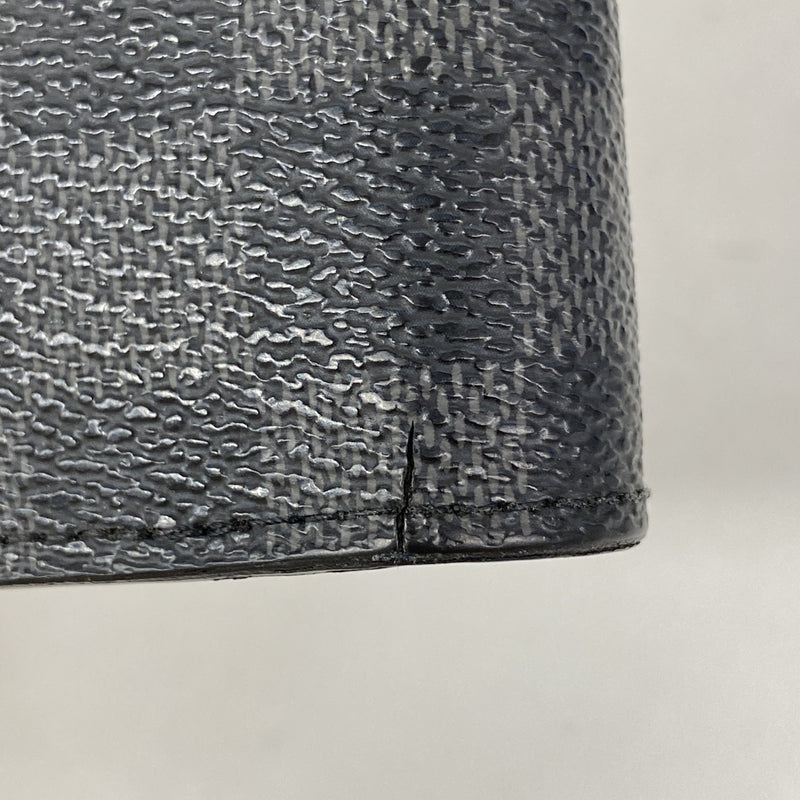 【6ic3866】ルイヴィトン 長財布 ダミエ・グラフィット ポルトフォイユブラザ N62665 ブラック【中古】メンズ