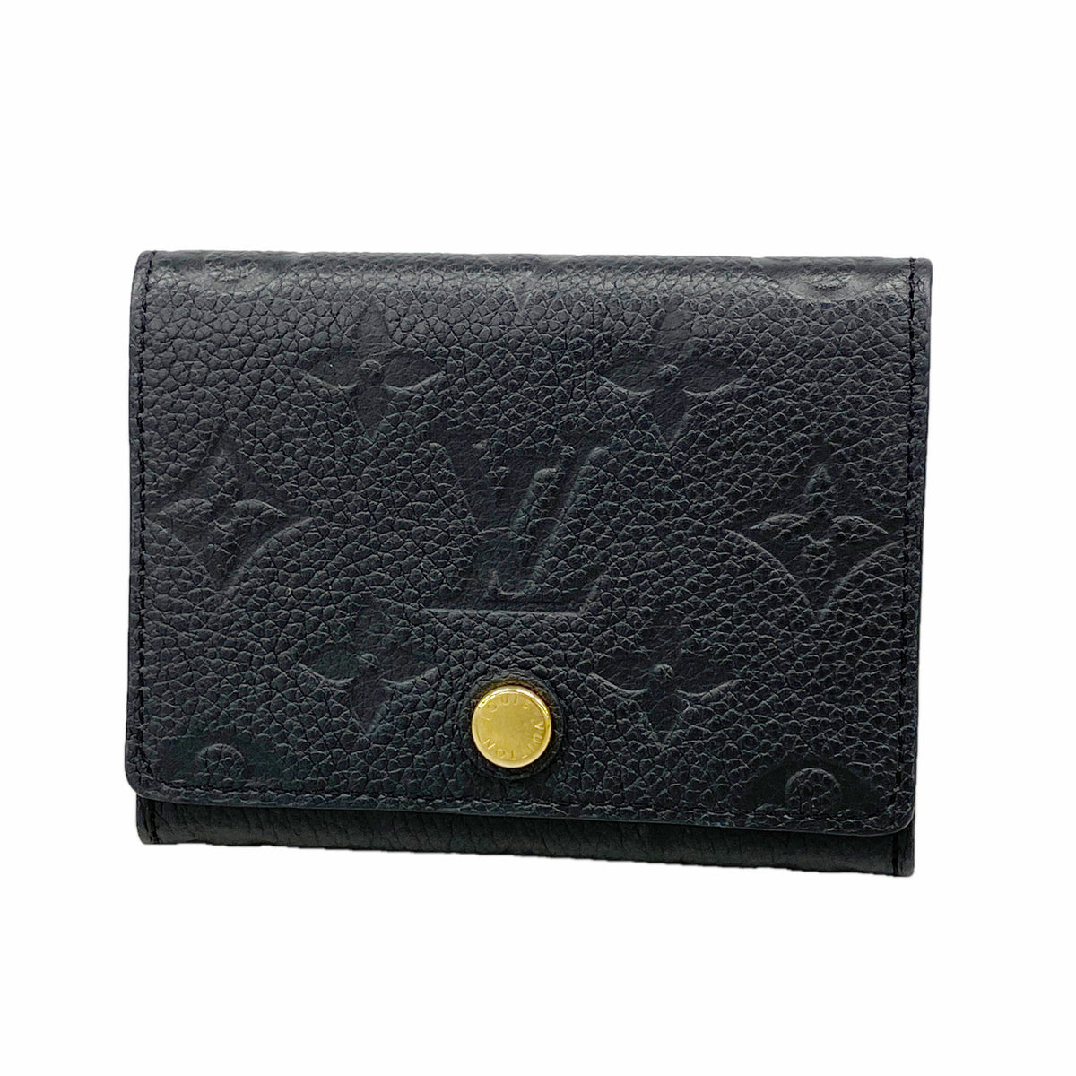 【6ic3867】ルイヴィトン 名刺入れ モノグラム・アンプラント アンヴェロップカルトドゥヴィジット M27908 ノワール【中古】レディース
